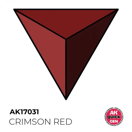 AK Interactive AK-17031 Acrylic Colour for Contrast Painting - Quick Gen #Crimson Red (18ml)