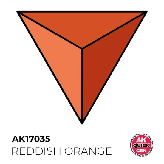 AK Interactive AK-17035 Acrylic Colour for Contrast Painting - Quick Gen #Reddish Orange (18ml)