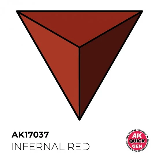 AK Interactive AK-17037 Acrylic Colour for Contrast Painting - Quick Gen #Infernal Red (18ml)
