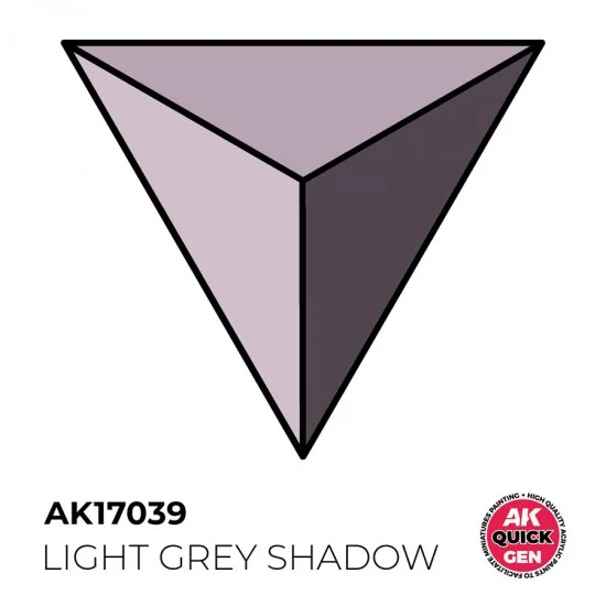 AK Interactive AK-17039 Acrylic Colour for Contrast Painting - Quick Gen #Light Grey Shadow (18ml)