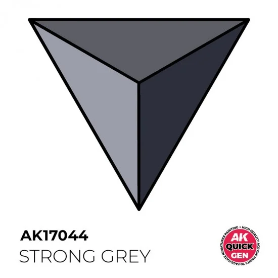 AK Interactive AK-17044 Acrylic Colour for Contrast Painting - Quick Gen #Strong Grey (18ml)