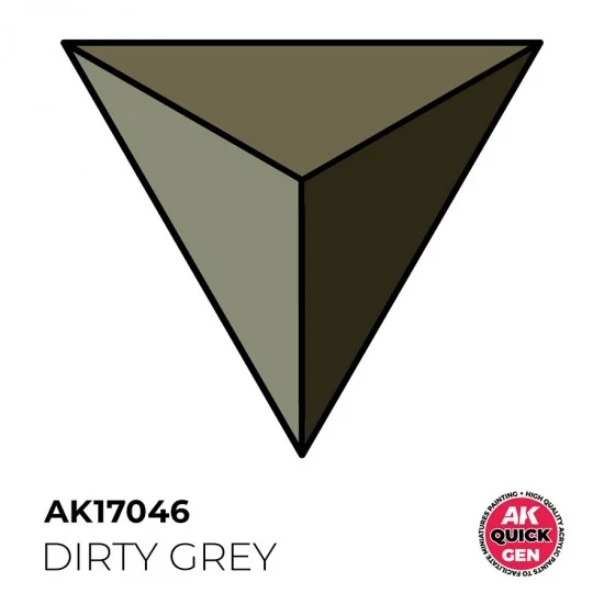 AK Interactive AK-17046 Acrylic Colour for Contrast Painting - Quick Gen #Dirty Grey (18ml)