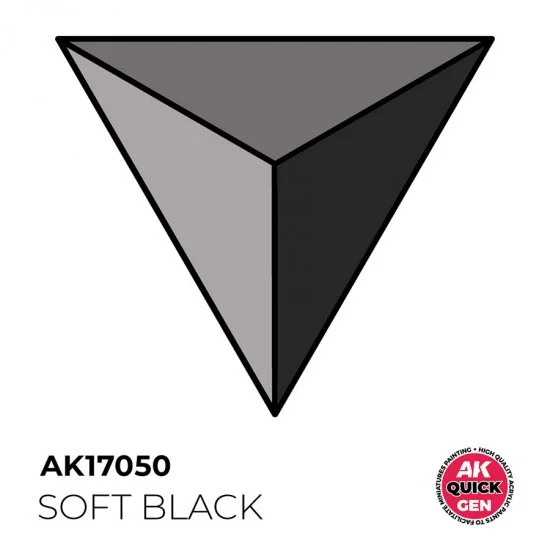 AK Interactive AK-17050 Acrylic Colour for Contrast Painting - Quick Gen #Soft Black (18ml)