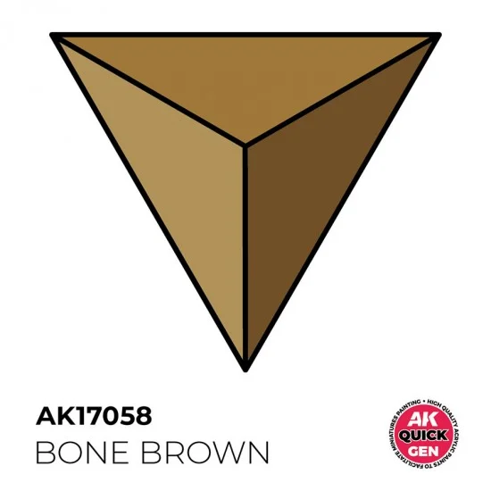 AK Interactive AK-17058 Acrylic Colour for Contrast Painting - Quick Gen #Bone Brown (18ml)
