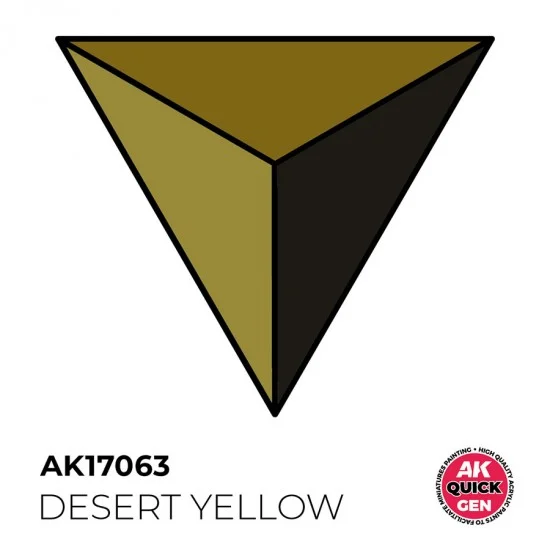 AK Interactive AK-17063 Acrylic Colour for Contrast Painting - Quick Gen #Desert Yellow (18ml)