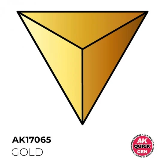 AK Interactive AK-17065 Acrylic Colour for Contrast Painting - Quick Gen #Gold (18ml)