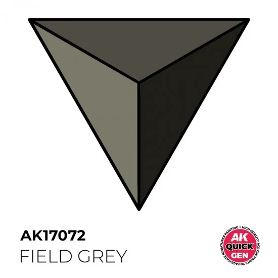 AK Interactive AK-17072 Acrylic Colour for Contrast Painting - Quick Gen #Field Grey (18ml)