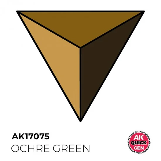 AK Interactive AK-17075 Acrylic Colour for Contrast Painting - Quick Gen #Ochre Green (18ml)