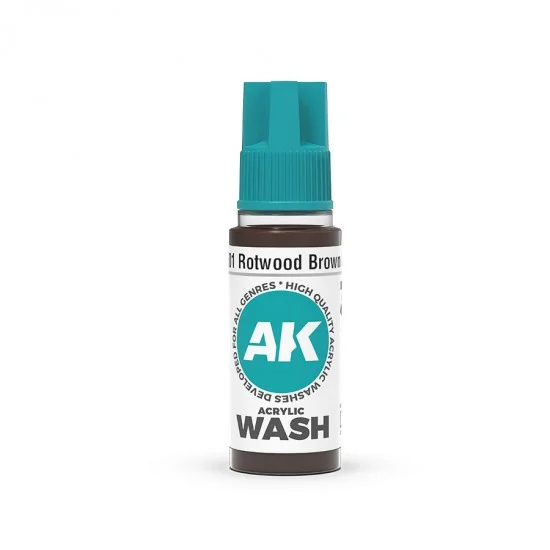 AK Interactive 19301 Acrylic Wash - Rotwood Brown (18ml)