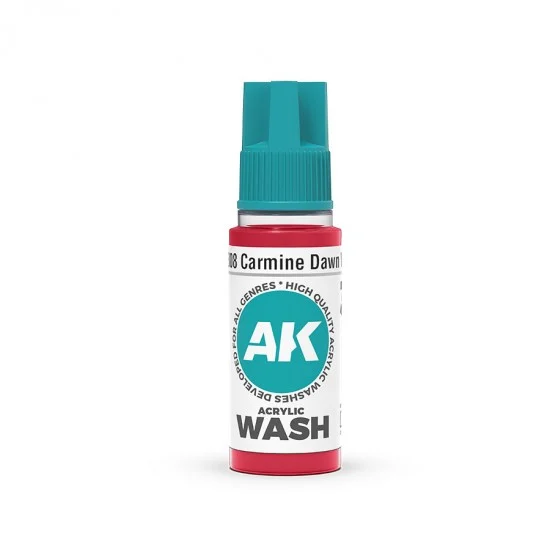 AK Interactive 19308 Acrylic Wash - Carmine Dawn (18ml)