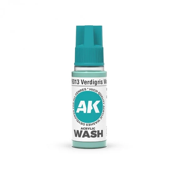 AK Interactive 19313 Acrylic Wash - Verdigris (18ml)