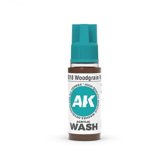 AK Interactive 19318 Acrylic Wash - Woodgrain (18ml)