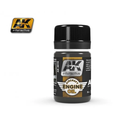 AK Interactive AK-2019 Aircraft Engine Oil Colour (35ml, Enamel)