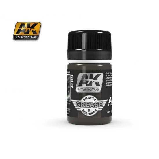 AK Interactive AK-2032 [Air Series] Grease Shafts and Bearings Colour (35ml, Enamel Paint)