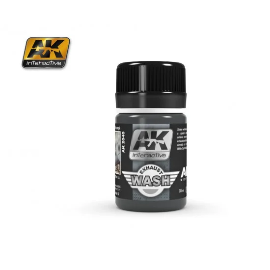 AK Interactive AK-2040 [Air Series] Exhaust Wash (35ml, Enamel)