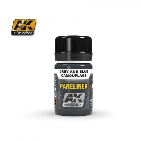AK Interactive AK-2072 Enamel Paint - Paneliner for Grey and Blue Camouflage (35ml)
