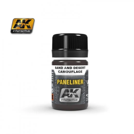 AK Interactive AK-2073 Enamel Paint - Paneliner for Sand and Desert Camouflage (35ml)