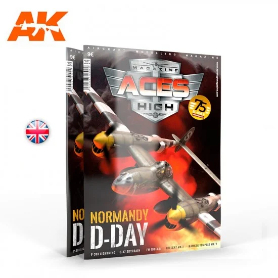 AK Interactive AK-2933 Aces High Magazine Issue No.16 - Normandy D-Day (English, 76 pages)