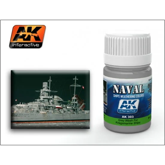 AK Interactive AK-303 Grey Wash for Kriegsmarine Ships (Enamel, 35ml)