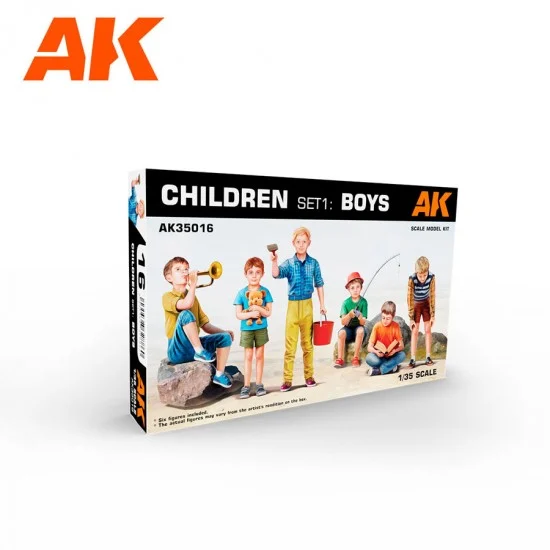 AK Interactive AK-35016 1/35 Children Set #1: Boys (6 figures)