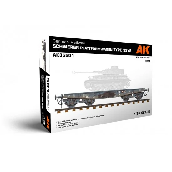 AK Interactive AK-35501 1/35 German Railway Schwerer Plattformwagen TYME SSYS