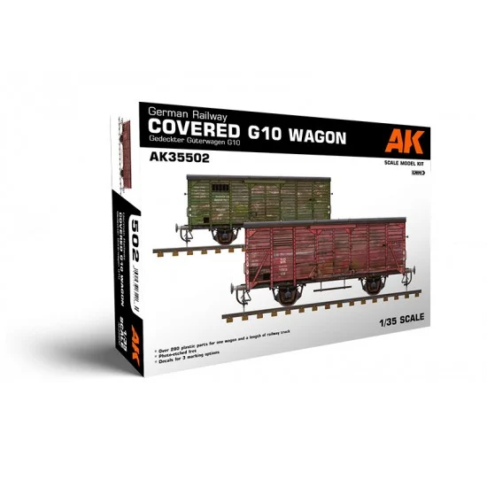 AK Interactive AK-35502 1/35 German Railway Covered G10 Wagon Gedeckter Guterwagen G10