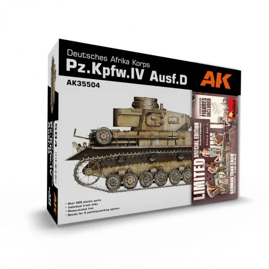 AK Interactive AK-35504-B 1/35 Pz.Kpfw.Iv Ausf.D Afrika Korps & 5 Crews
