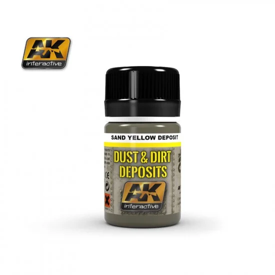AK Interactive AK-4061 Enamel Paint - Dust and Dirt Sand Yellow Deposit (35ml)