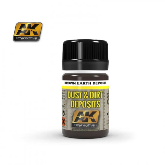 AK Interactive AK-4063 Enamel Paint - Brown Earth Deposit (35ml)