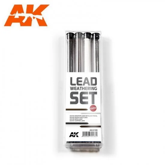 AK Interactive AK-4188 Lead Weathering Set (hard, 4pcs)