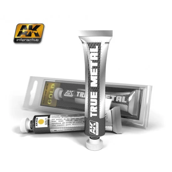 AK Interactive AK-450 True Metal - Gold (Metallic Paint, 20ml)