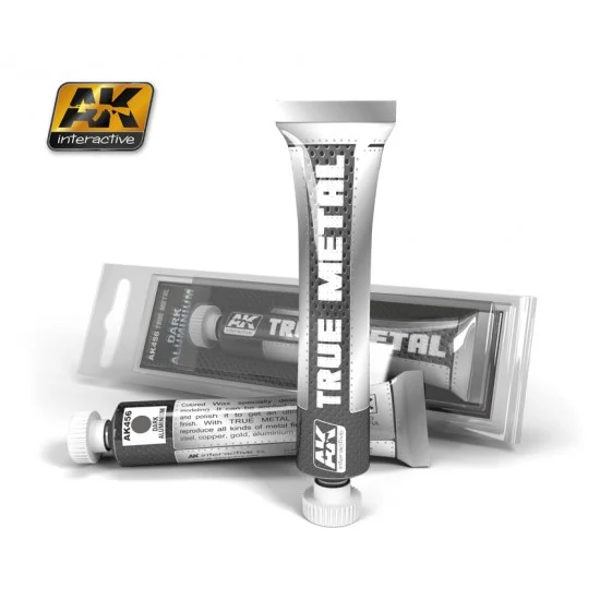 AK Interactive AK-456 True Metal - Dark Aluminium (Metallic Paint, 20ml)