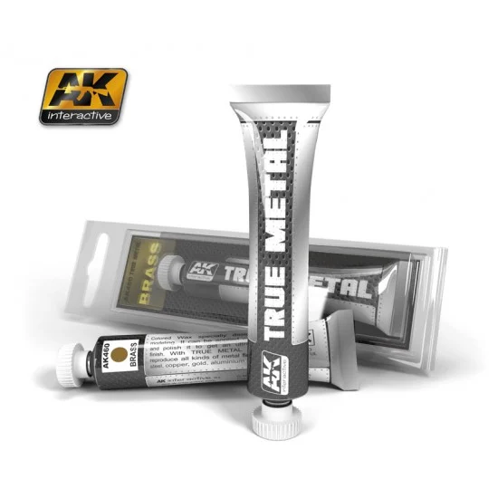 AK Interactive AK-460 True Metal - Brass (Metallic Paint, 20ml)