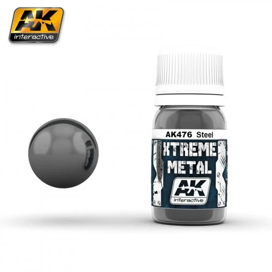 AK Interactive AK-476 Xtreme Metal - Steel (30ml)