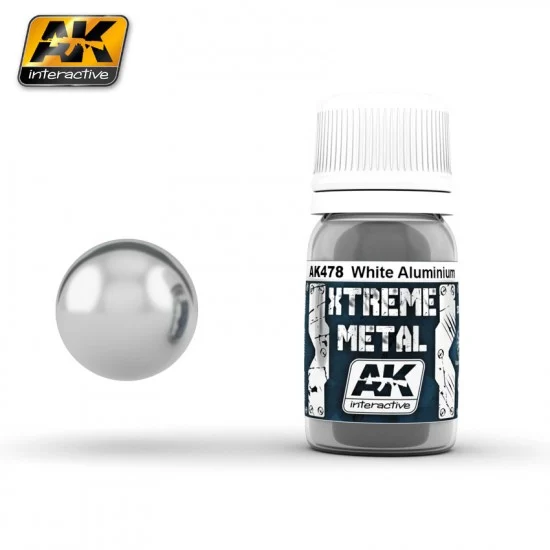 AK Interactive AK-478 Xtreme Metal - White Aluminium (30ml)