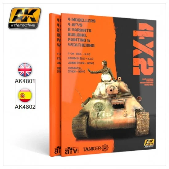 AK Interactive AK-4801 Colour Book - 4X2: Building, Painting and Weathering Techniques on AFVs (130+ pages)