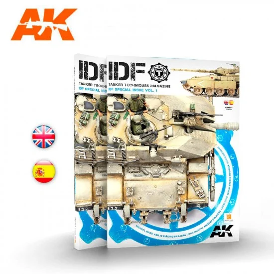 AK Interactive AK-4844 Tanker Techniques Magazine IDF Special Issue Vol. 01 (English & Spanish, 114 pages)
