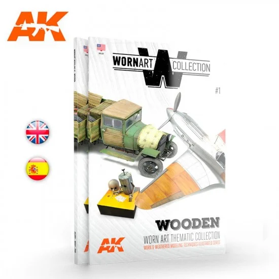 AK Interactive AK-4901 Worn Art Collection Vol. 01: Wooden (English, 92 pages)