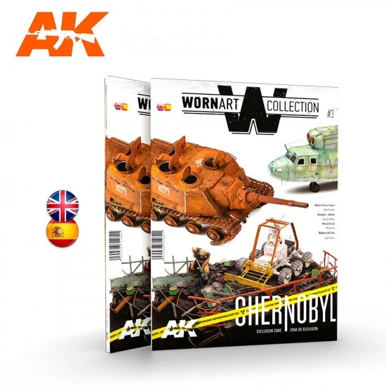 AK Interactive AK-4905 Worn Art Collection Vol. 03 Chernobyl (Bilingual, 116 pages)