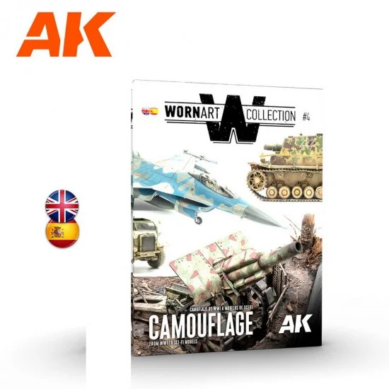 AK Interactive AK-4906 Worn Art Collection Issue 04 Camouflage (Bilingual, 208 pages)