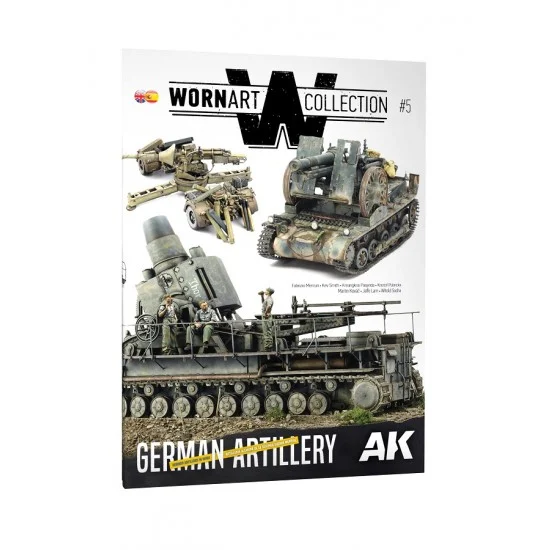 AK Interactive AK-4907 Worn Art #05 German Artillery (Bilingual English/Spanish, 124 pages)