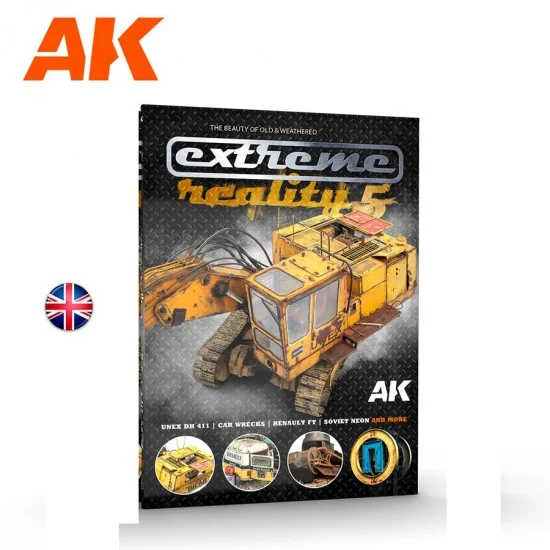 AK Interactive AK-529 Extreme Reality #5 - The Beauty of Old & Weathered (English, 124 pages)