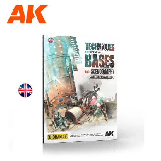 AK Interactive AK-648 Techniques for Creating Bases & Scenography (English, 232 pages)