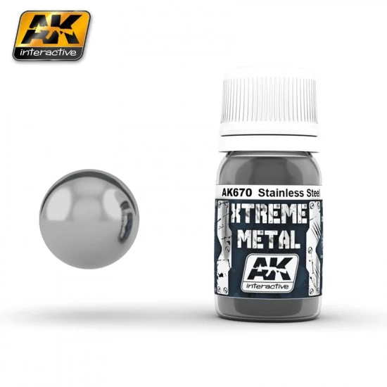 AK Interactive AK-670 Xtreme Metal - Stainless Steel (30ml)