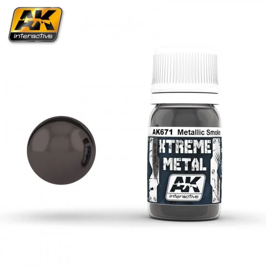 AK Interactive AK-671 Xtreme Metal - Metallic Smoke (30ml)