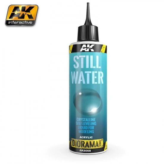 AK Interactive AK-8008 Diorama Series Acrylic Crystalline Self-Levelling Liquid - Clear Still Water (250ml)