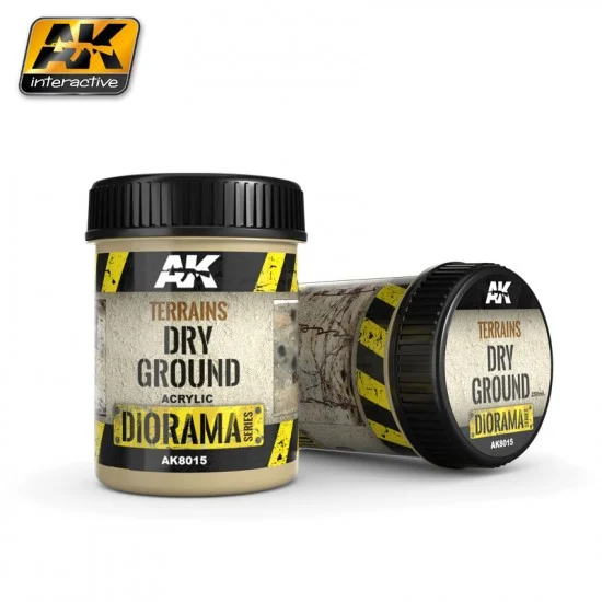 AK Interactive AK-8015 Diorama Series Acrylic Terrains - Dry Ground (250ml)