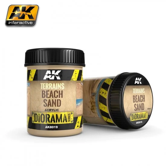 AK Interactive AK-8019 Diorama Series Acrylic Terrains - Beach Sand (250ml)