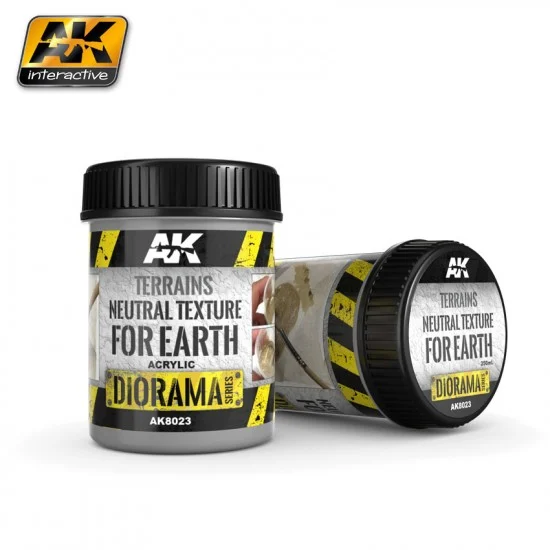 AK Interactive AK-8023 Diorama Series Acrylic Terrains - Neutral Texture for Earth (250ml)