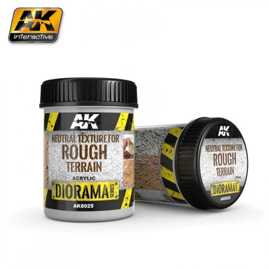 AK Interactive AK-8025 Diorama Series Acrylic Neutral Texture for Rough Terraint (250ml)